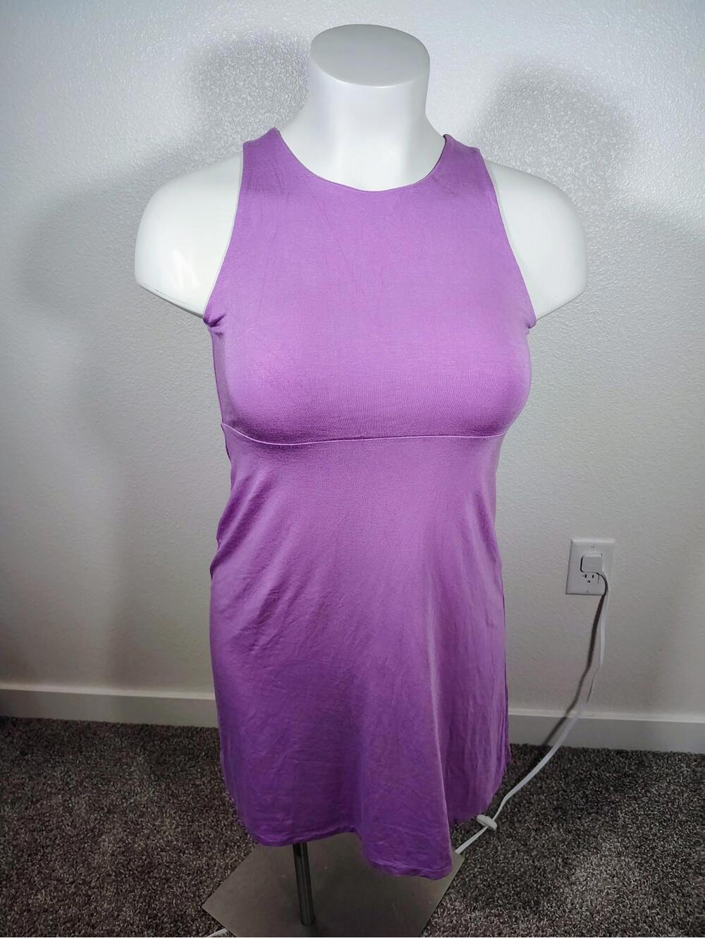 ATHLETA PURPLE DRESS SLEEVELESS Stretch Sz S Spring Summer - Picture 2 of 9